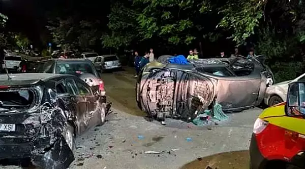 Accident cu sapte masini, in cartierul Militari din Capitala. Patru persoane au ajuns la spital