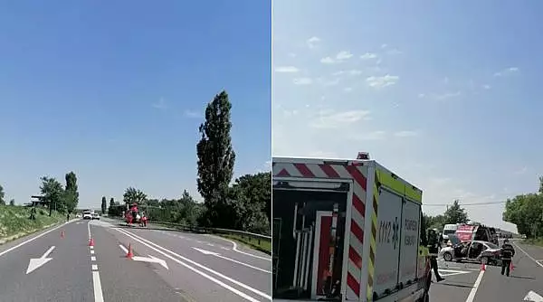 Accident cu sase victime in Iasi: Doua masini s-au ciocnit, la intersectia dintre un drum european si unul judetean