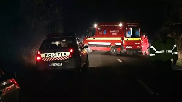 Accident cumplit in Prahova: O masina s-a rasturnat dupa ce a spulberat un pieton