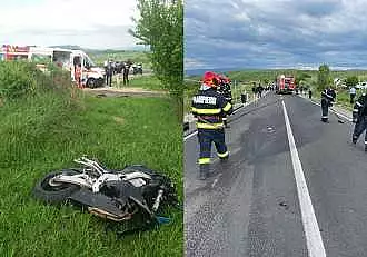 Accident grav in Hunedoara. Un tanar de 32 de ani a murit, dupa ce s-a izbit cu motocicleta de o masina