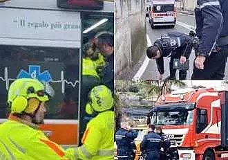 Accident mortal provocat de un roman, in Italia. Un sofer a lovit cu TIR-ul 2 adolescenti care se indreptau spre liceu / FOTO