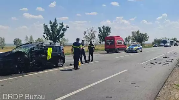  Accident pe DN2 in judetul Buzau. Trei persoane ranite si patru autovehicule avariate