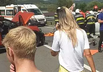 Accident terifiant pe A1! 17 persoane implicate! A fost activat planul rosu de interventie / FOTO