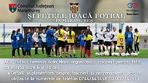 ACS Fotbal Feminin Baia Mare organizeaza inscrieri pentru fete cu varsta intre 6 si 16 ani