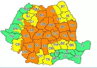 Alerta ANM de ultima ora! Cod portocaliu de furtuni si vijelii puternice in Romania
