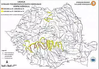 Anunt de ultima ora al hidrologilor! Cod portocaliu de viituri in mai multe judete din Romania