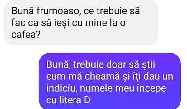 Bancul de luni | „Buna, frumoaso! Ce trebuie sa fac ca sa iesi cu mine la o cafea?”