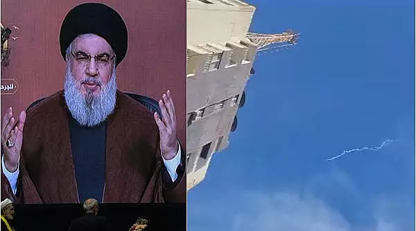 Boom sonic produs de avioanele israeliene la Beirut, in timp ce vorbea liderul Hezbollah. Nasrallah: ,,Am primit o lovitura dura"