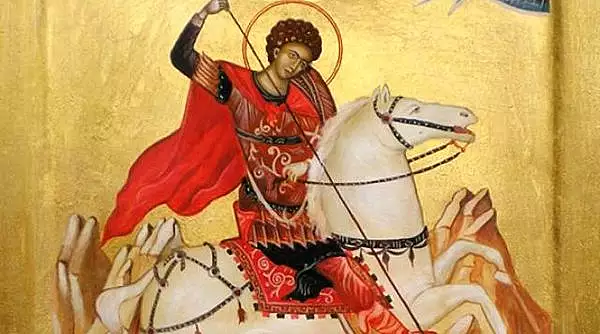 Calendar ortodox 23 aprilie 2024. Sarbatoare cu cruce rosie de Sfantul Gheorghe