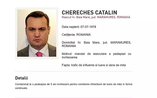 Catalin Chereches ar fi fugit din tara pe la Vama Petea. A fost emis mandat de arestare european pe numele primarului din Baia Mare