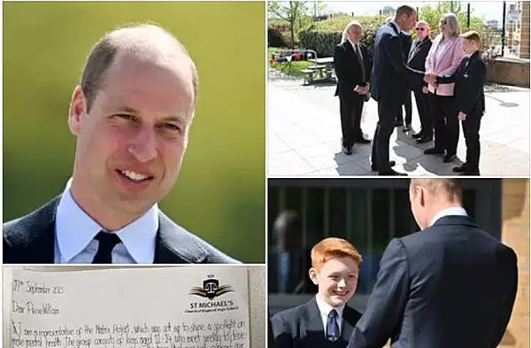 Ce a spus Printul William despre Kate cand a vizitat o scoala, la rugamintea unui copil VIDEO