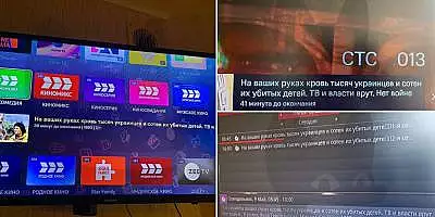 Ce mesaje au aparut la televiziunile din Rusia in timpul paradei militare de la Moscova: ,,Autoritatile mint. Nu razboiului!"