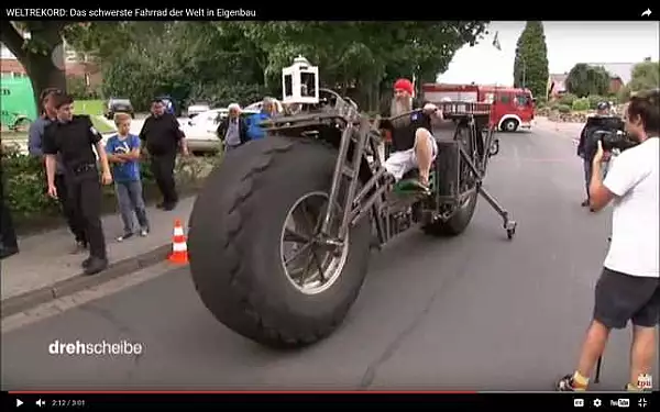 Cea mai grea bicicleta din lume: cat a costat ,,mamutul" pe doua roti VIDEO