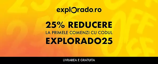 Comunicat de presa: Explorado.ro ureaza bun venit cumparatorilor cu reduceri de 25% la primele comenzi