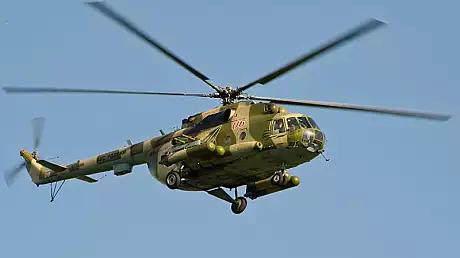 Elicopter rusesc doborat in Siria in timpul unei ofensive majore a rebelilor. 5 militari au murit