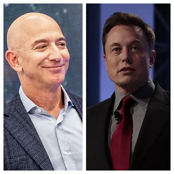 Elon Musk si Jeff Bezos sunt la cutite. Cerul nu mai e suficient de mare pentru cei doi magnati