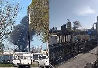 Explozie la Rafinaria Petromidia din Navodari. Autoritatile au activat Planul Rosu de Interventie / VIDEO
