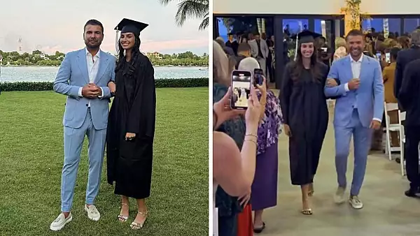 Fiica lui Adrian Mutu a terminat liceul. Imagini unice cu Adriana in ziua absolvirii