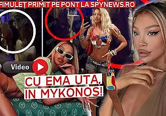 Filmulet primit pe pont la Spynews cu Ema Uta, in Mykonos! Cu cine a fost filmata make-up artistul in clubul milionarilor