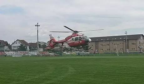 Heliportul din Targu Jiu, ocupat de un balci. Pacientii sunt preluati cu elicopterul de pe stadion