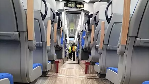 Imagini din trenul Coradia Stream de la Alstom, primul tren nou pe care Romania l-a cumparat in ultimii 20 de ani