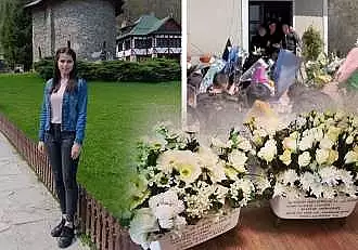 Imagini dureroase de la inmormantarea Andreei, studenta ucisa de Mirel in Timisoara. Familia si prietenii si-au luat ramas bun de la ea / VIDEO