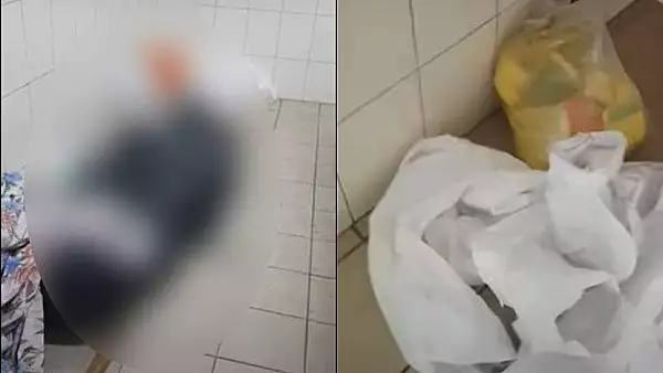 Imagini tulburatoare: morti Covid, tinuti pe jos, in mizerie, intr-un spital din Romania
