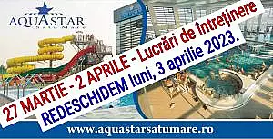 In perioada 27 martie - 2 aprilie, lucrari de intretinere la Aquastar
