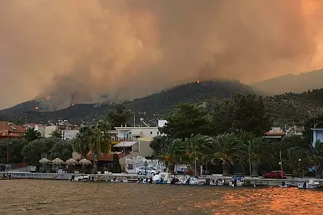 Incendii in insula Thassos. Imagini dramatice din paradisul grecesc