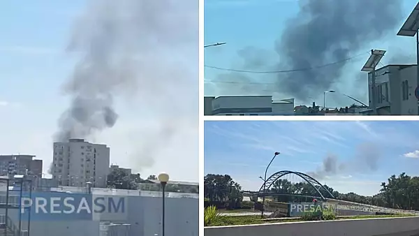 Incendiu devastator la un depozit din Satu Mare! Autoritatile au intervenit de urgenta la fata locului - VIDEO