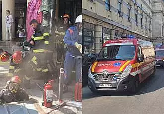 Incendiu in centrul Bucurestiului. Un muncitor si-a pierdut viata intr-un canal tehnologic