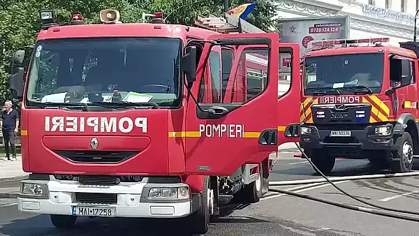 Incendiu in centrul Craiovei. Zeci de persoane au fost evacuate VIDEO