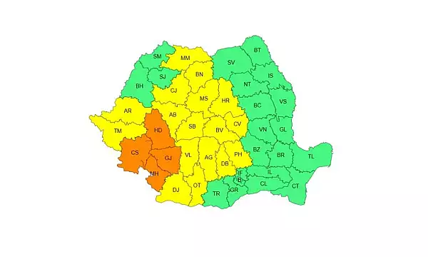 Jumatate de tara, sub avertizari meteo de furtuni: unde vor fi vijelii, ploi torentiale si grindina. Harta zonelor afectate inca de canicula