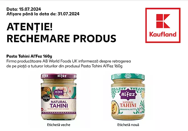 Kaufland retrage de pe piata un produs care ar putea contine salmonella 