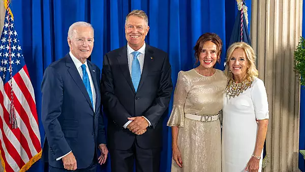 Klaus Iohannis si sotia sa, Carmen, la receptia oferita de presedintele Joe Biden si de Prima Doamna Jill Biden, la ONU