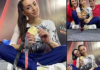 Larisa Iordache a castigat medalia de aur la Campionatul Mondial de Gimnastica din Cairo: ,,Pentru noi"