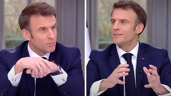 Macron, criticat ca si-a scos discret ceasul de lux intr-un interviu. Gestul ,,palmat", cand vorbea despre cresterea varstei de pensionare 