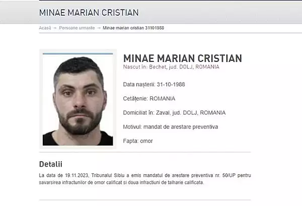 Marian Cristian Minae, suspect de uciderea omului de afaceri Adrian Kreiner, adus in tara pe 30 aprilie