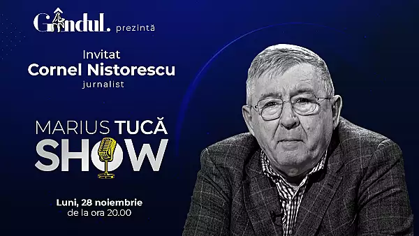 Marius Tuca Show incepe luni, 28 noiembrie, de la ora 20.00, live pe gandul.ro