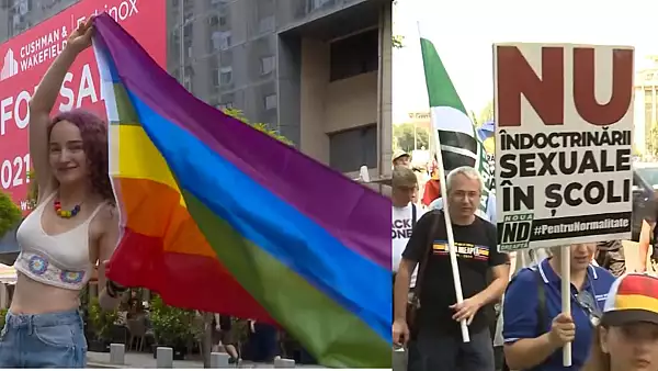 Marsul LGBTQ+ s-a suprapus cu Marsul Normalitatii in Bucuresti. Gigi Becali, marele absent