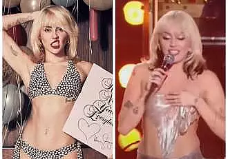 Miley Cyrus, la un pas sa ramana topless pe scena. Cum a reusit cantareata sa duca la capat prestatia