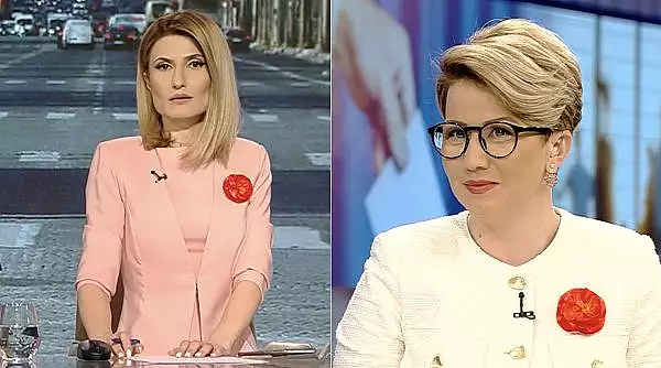 Motivul pentru care prezentatorii Antena 3 CNN au purtat un bujor rosu in piept, astazi, 29 aprilie 2024