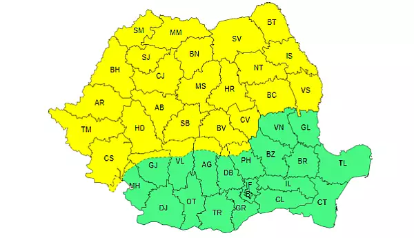 Noi alerte de vreme rea: Vijelii in peste jumatate de tara, canicula in sud si sud-est. Temperaturi de 37 de grade in Bucuresti