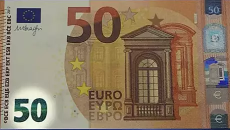 Noua bancnota de 50 de euro a fost aratata public. Uite ce elemente suplimentare de siguranta are