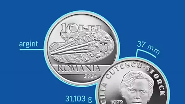 O noua moneda a aparut in Romania. Este din argint iar colectionarii se vor inghesui sa o achizitioneze