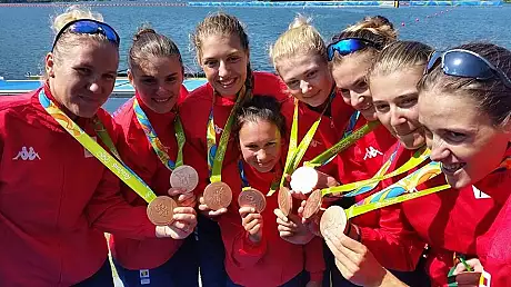 O noua victorie la RIO 2016! CANOTAJ: echipajul feminin de 8+1 al Romaniei, medalie de bronz