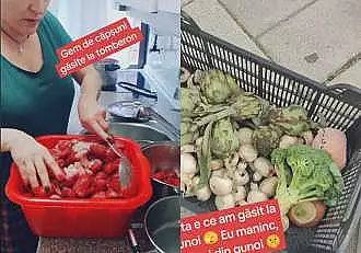 O romanca a aratat ce gateste cu alimentele pe care le gaseste in gunoi, in Spania. Imaginile au devenit virale pe TikTok / VIDEO