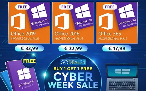 Obtineti Windows 10 gratuit, cu ofertele speciale Cyber Week Sale