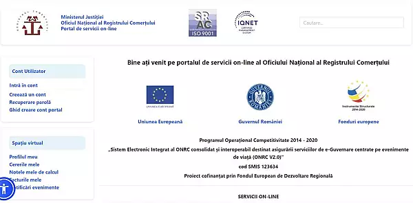 ONRC si-a schimbat portalul de servicii online / Noile servicii oferite