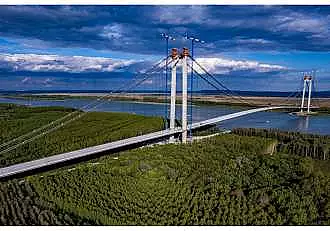 Podul peste Dunare de la Braila va fi inaugurat pe 27 iunie. Vestea a venit de la ministrul Transporturilor, Sorin Grindeanu